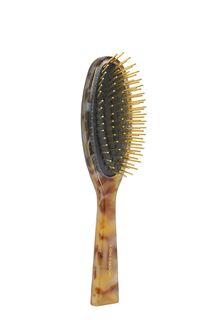 Щетка массажная для волос с металлическими зубчиками премиум Spazzola Pneumatica Luxury - Honey