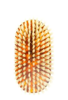 Щетка для волос компактная с натуральной щетиной мягкая большая Spazzola Setolata Oval Large