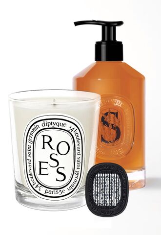 Дуэт «Roses (Розы) и Softening Hand Wash (розмарин-лаванда)» (diptyque)