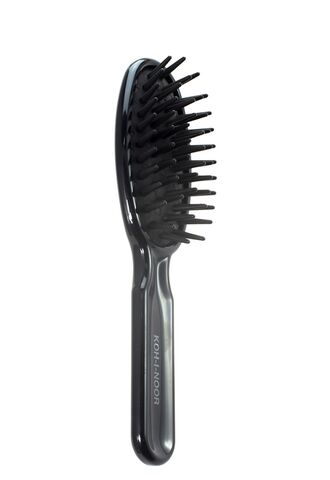 Щетка массажная с коническими зубчиками для мокрых волос SPAZZOLA PNEUMATICA CONIKA Black (KOH-I-NOOR)